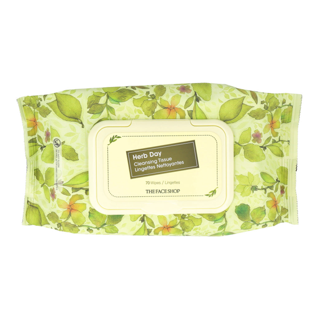 THE FACE SHOP Herb Day Cleansing Tissue (70sheets) - Dodoskin