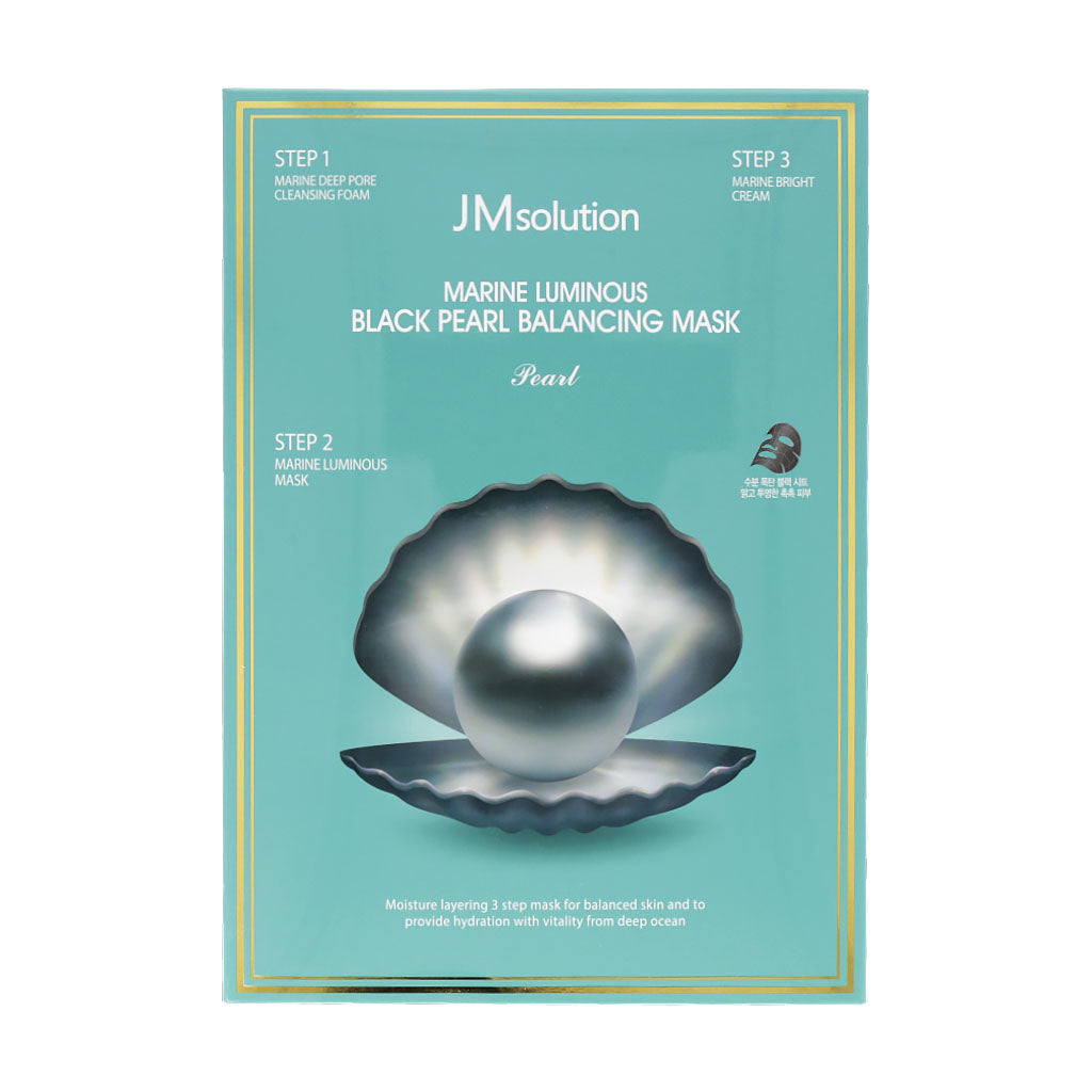 JM Solution Masque d'équilibrage de perle noire lumineuse marine 10ea - Dodoskin