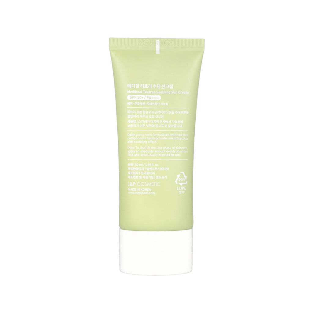 MEDIHEAL Teatree Soothing Sun Cream SPF50+ PA++++ 50ml - Dodoskin