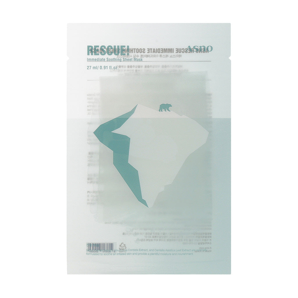 ASNO Rescue Immediate Soothing Sheet Mask  27ml x 5 sheets - Dodoskin