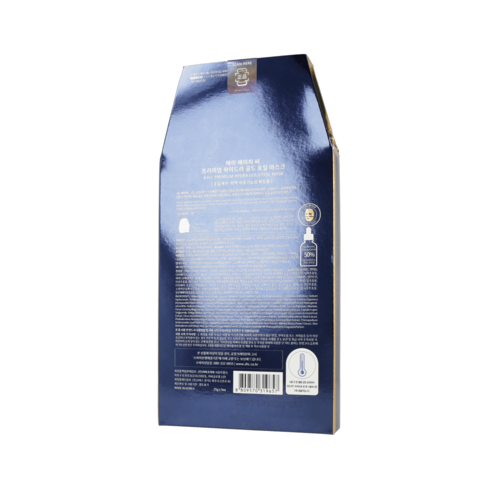 AHC Premium Hydra Gold Foil Mask Sheet 25g 5ea - Dodoskin