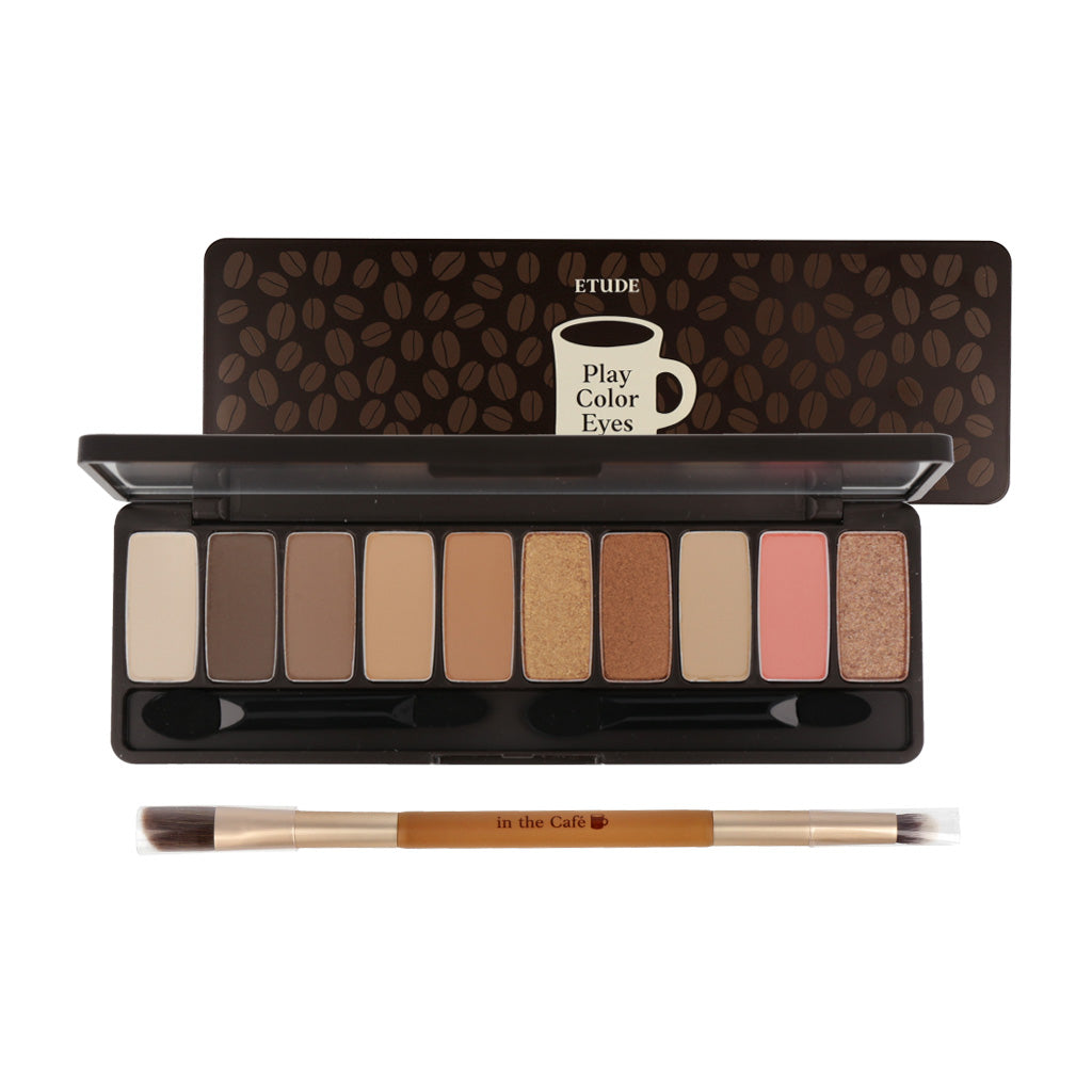 ETUDE HOUSE Play Color Eyes Dual Brush Kit #In The Cafe - Dodoskin