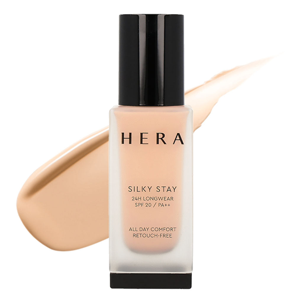 Fond De Teint Longue Tenue HERA Silky Stay 24H SPF20 PA++ 30g - Beauté Coréenne K-Beauty, Finition Soyeuse