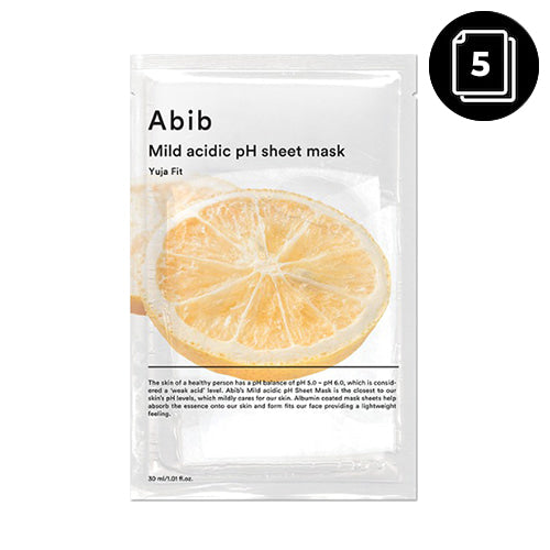 Abib Mild Acidic pH Sheet Mask 5ea #Yuja Fit - Dodoskin
