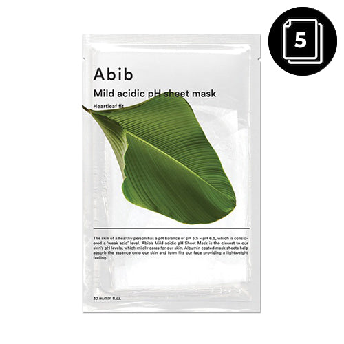 Abib Mild Acidic pH Sheet Mask 5ea #Heartleaf Fit - Dodoskin