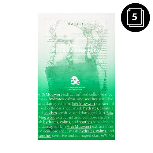 AXIS-Y Mugwort Green Vital Energy Complex Sheet Mask Set 5pcs - Dodoskin